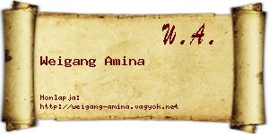 Weigang Amina névjegykártya